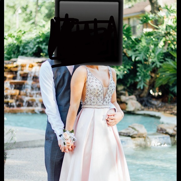 Illusion Beaded Ball Gown - Picture 2 of 8